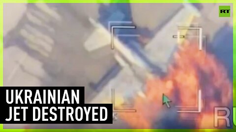 Russian drone takes out Ukrainian jet