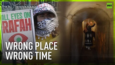 Palestine supporters angry about Hamas tunnel replica in Amsterdam
