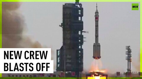 China launches manned spaceship to country’s orbital station