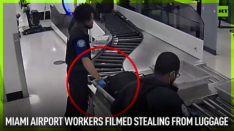 Miami airport workers filmed stealing from luggage