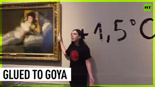Activists glue themselves to Madrid museum paintings
