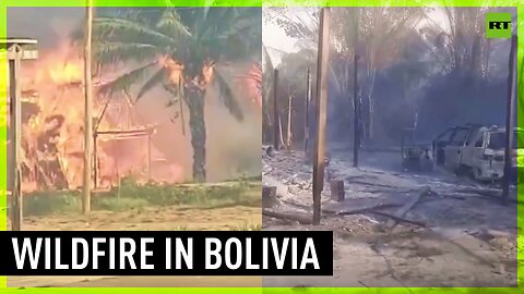 Forest fire heavily damages houses of Bolivian indigenous community