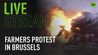Clashes between Belgian farmers and police rage outside EU HQ