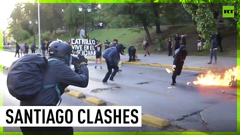 Water cannons vs Molotovs | Chilean protesters mark death of indigenous activist