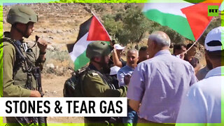 Israeli soldiers clash with protesters ahead of Biden's visit
