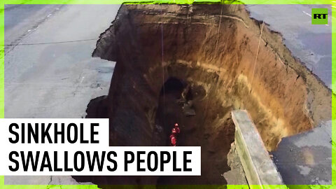 Massive sinkholes open in Guatemala