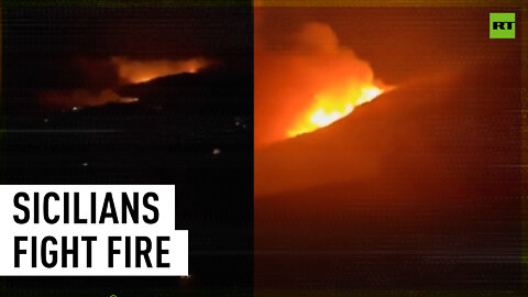 Sicilians put out fires with bottled water