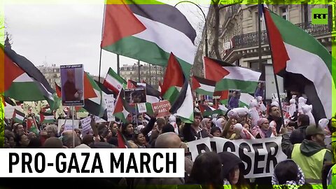 Paris sees thousands decry the Israel-Hamas conflict
