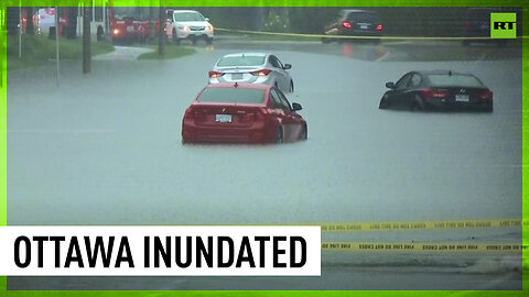 Streets swamped as heavy downpours hit Canadian capital