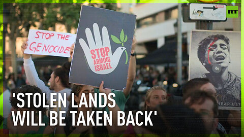 Palestinian supporters set up camp in Barcelona in solidarity with Gaza