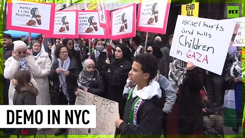 Hundreds of children take part in pro-Gaza rally in New York