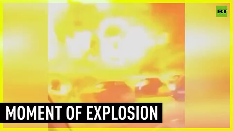 Moment of explosion at gas station in Dagestan