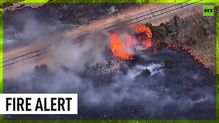 Wildfire blazes across western Oklahoma