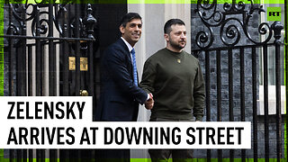 Zelensky arrives at Downing Street with Rishi Sunak