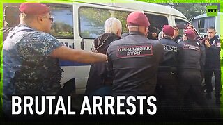 Violent arrests at Armenian anti-govt protest