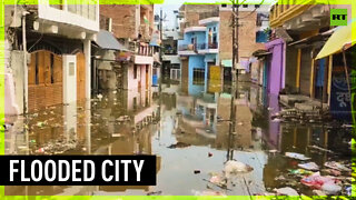 Indian city Prayagraj under floodwaters