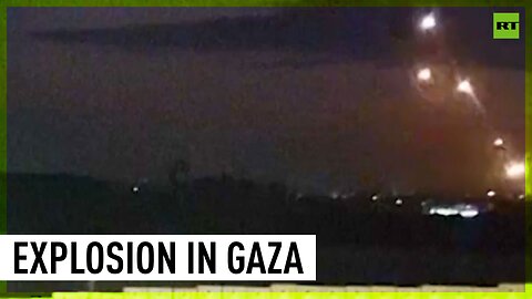 Moment of Gaza hospital strike
