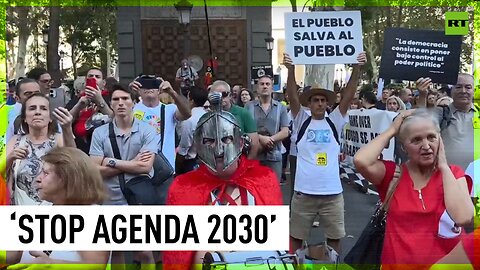 Protesters rally in Madrid against UN’s 2030 Agenda