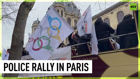 Police officers rally in Paris demanding better working conditions ahead of Olympics