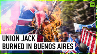 Protesters burn Union Jack as Argentina govt renew claims over Falklands
