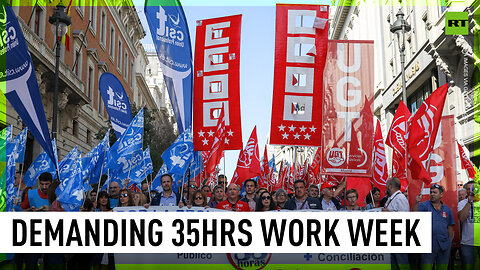 Hundreds march in Madrid calling for less working hours