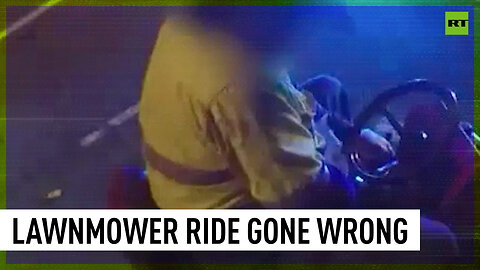 Cops bust drunk man riding lawnmower