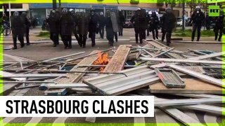 Tear gas fired, shops vandalized as riots erupt in Strasbourg