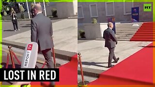 Red carpet can't tell German Chancellor Scholz where to go