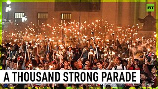 Massive torch-lit parade in honor of Cuba's national hero Jose Marti