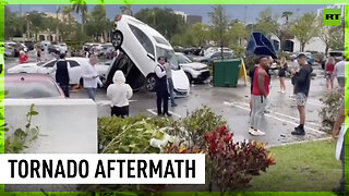 Tornado flips car, damages buildings in Florida