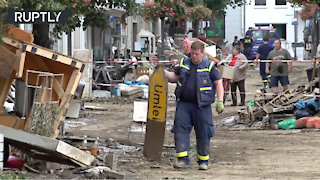 Rescue teams clean up the aftermath of deadly flood in Ahrweiler, Germany