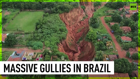 Giant craters open up as heavy rains lash northeastern Brazil