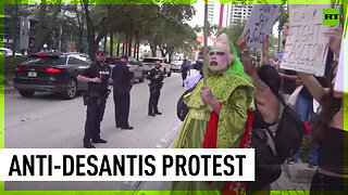 Protesters rally in Miami after DeSantis enters 2024 race