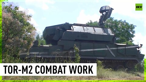 Combat work of Tor-M2 air defense system amid hostilities in Ukraine
