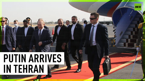 Putin arrives in Tehran for talks with Iranian and Turkish counterparts