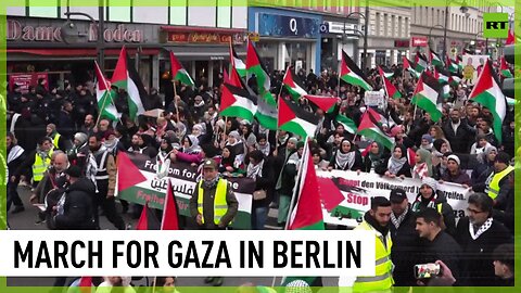 Protesters hit Berlin streets in support of Palestinians in Gaza