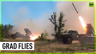 Russian Grad’s target Ukrainian military positions