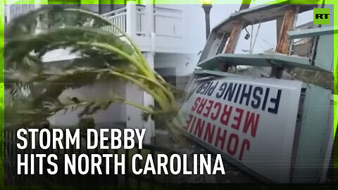 Tropical Storm Debby brings strong winds to North Carolina's coastline