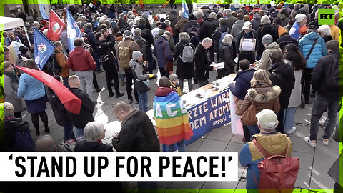 ‘Our govt brings war to Germany’ | Protesters rally in Stuttgart against arms deliveries to Ukraine