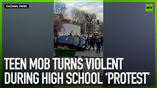 Teen mob turns violent during high school 'protest'