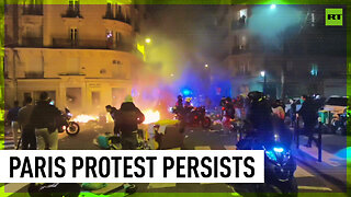 Tear gas, stun grenades fly as protests over pension reform continue in Paris