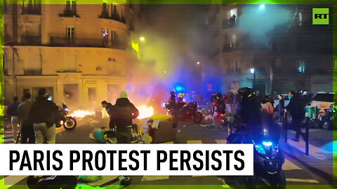 Tear gas, stun grenades fly as protests over pension reform continue in Paris