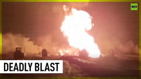 Explosion rocks highway construction site in Romania
