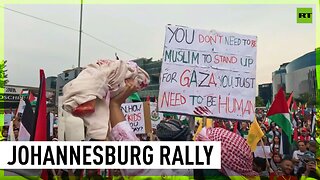 Protesters demand ceasefire in Gaza in front of US consulate in Johannesburg