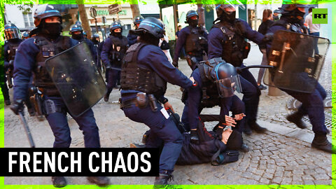 Chaos in Paris & Nantes following election results