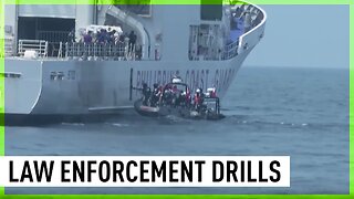 US, Japanese and Philippine coastguards stage navy drills