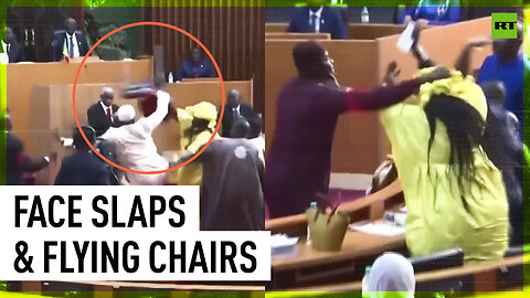 Dramatic brawl breaks out in Senegal’s parliament