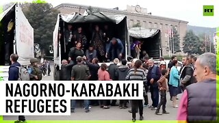 Refugees from Nagorno-Karabakh arrive in Armenia