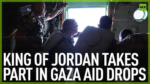 King of Jordan takes part in Gaza aid drops