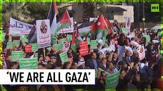 Pro-Palestine protesters rally near US Embassy in Jordan